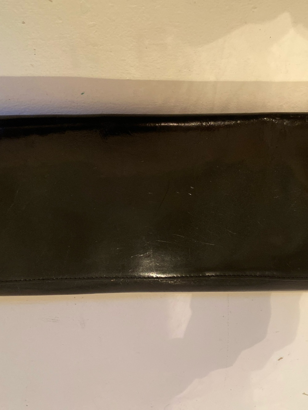 HOBO Glossy Black Patent Leather Clutch Wristlet